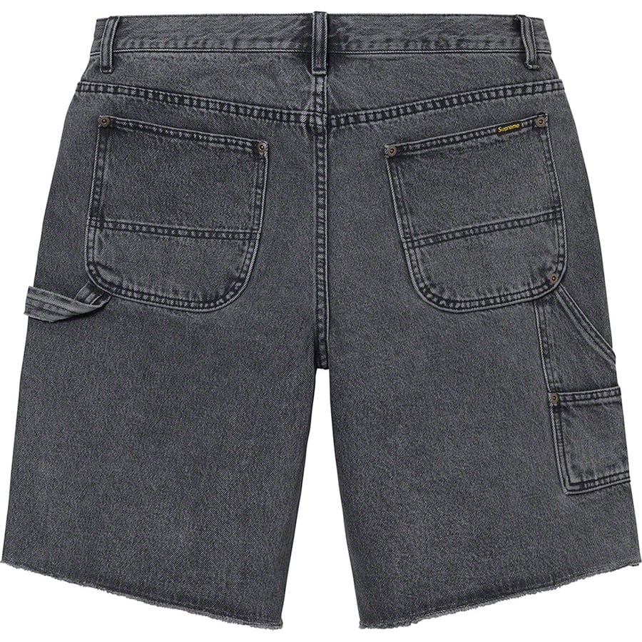 Details on Cutoff Double Knee Denim Painter Short Black from spring summer
                                                    2022 (Price is $128)