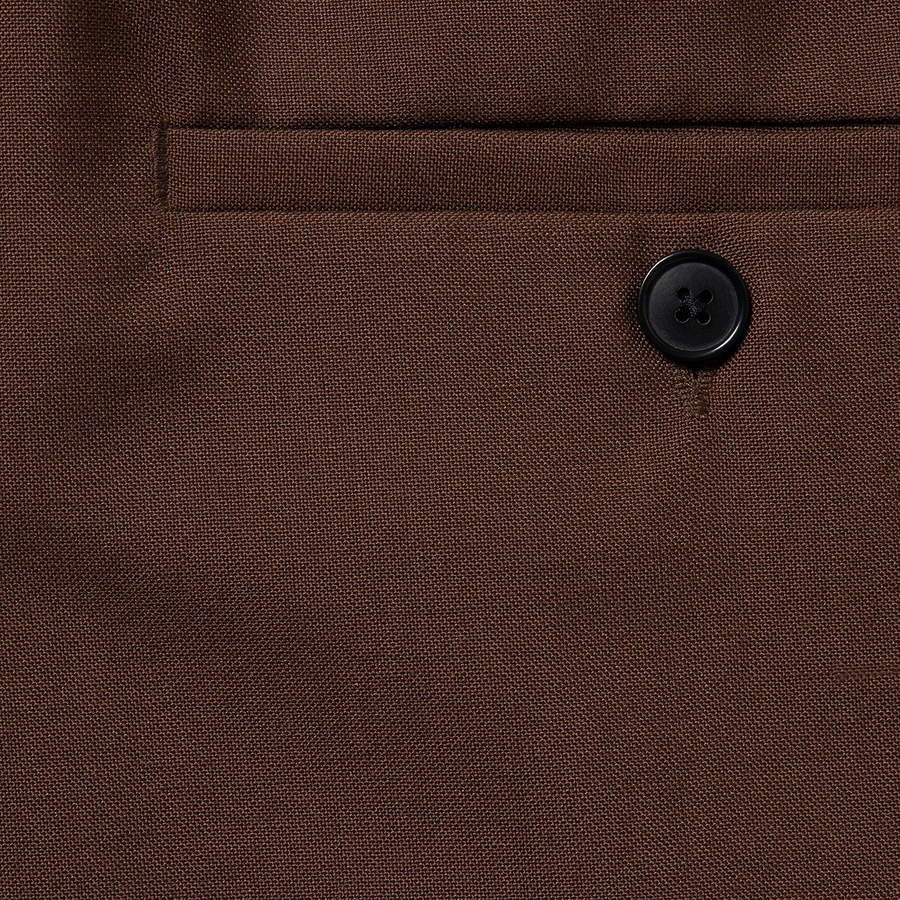 Details on Pleated Trouser Brown from spring summer
                                                    2022 (Price is $168)