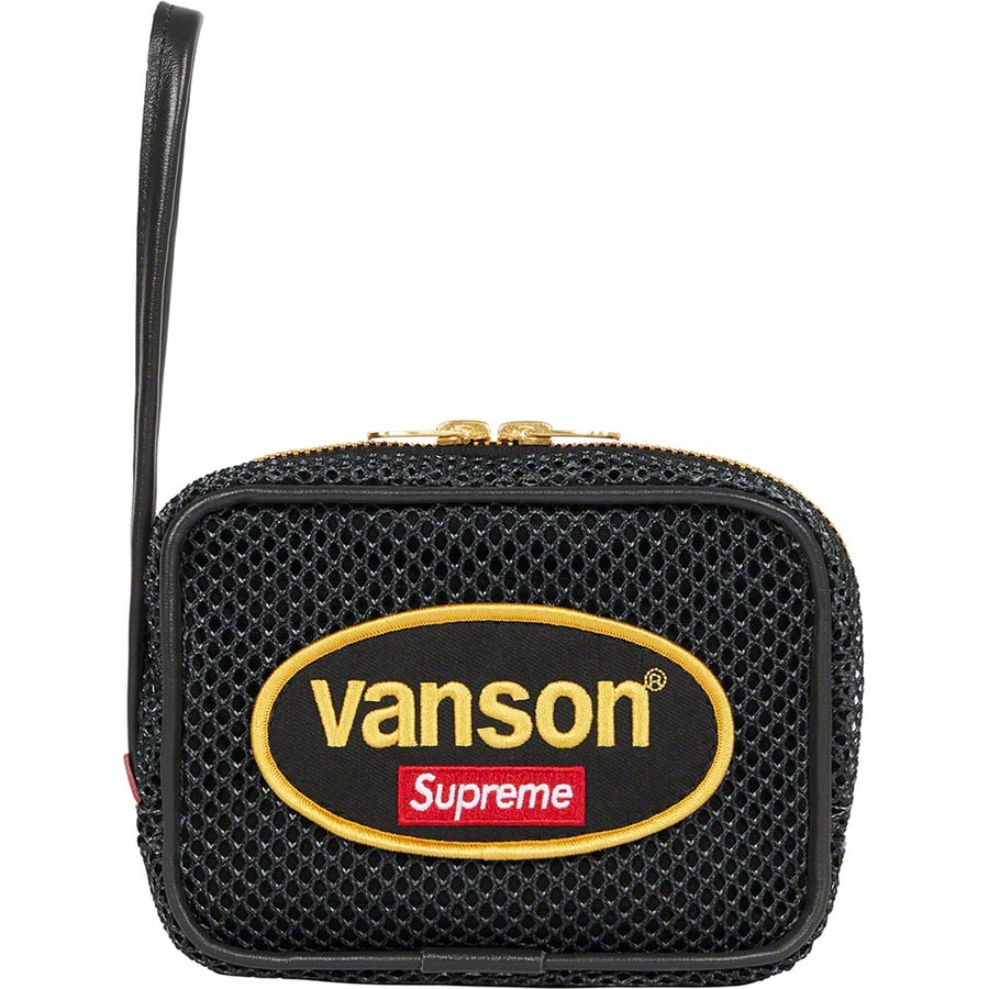 Details on Supreme Vanson Leathers Cordura Mesh Wrist Bag Black from spring summer
                                                    2022 (Price is $128)