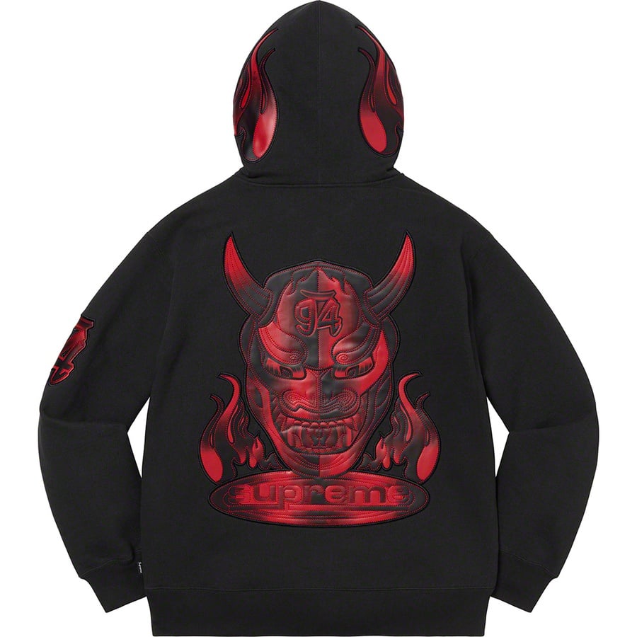 Details on Demon Zip Up Hooded Sweatshirt Black from spring summer
                                                    2022 (Price is $178)