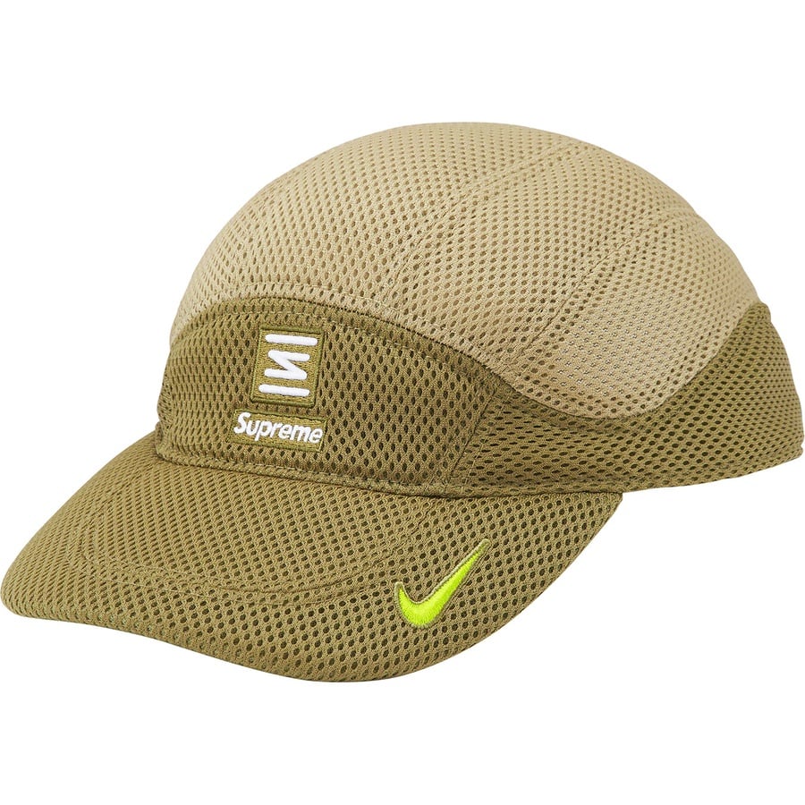 Details on Supreme Nike Shox Running Hat Olive from spring summer
                                                    2022 (Price is $48)