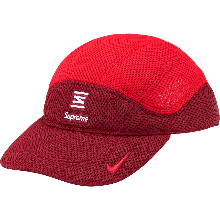 Details on Supreme Nike Shox Running Hat Red from spring summer 2022 (Price is $48)