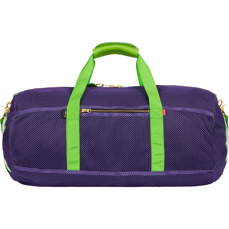 Details on Supreme Vanson Leathers Cordura Mesh Duffle Bag Purple from spring summer
                                                    2022 (Price is $548)