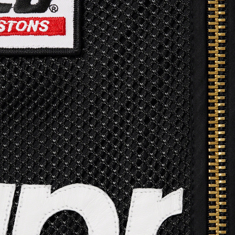 Details on Supreme Vanson Leathers Cordura Mesh Jacket Black from spring summer
                                                    2022 (Price is $898)