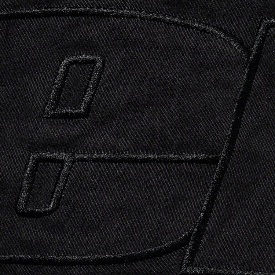 Details on Hooded Twill Varsity Jacket Black from spring summer
                                                    2022 (Price is $228)