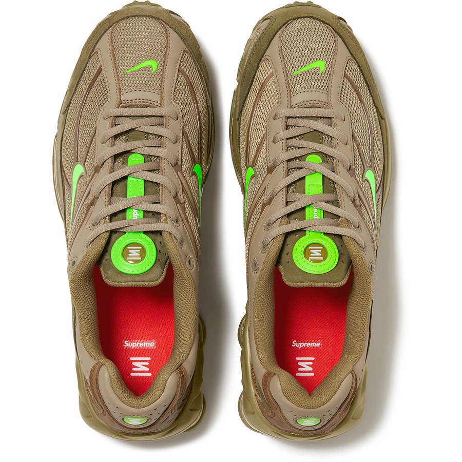 Details on Supreme Nike Shox Ride 2 Olive from spring summer 2022 (Price is $188)