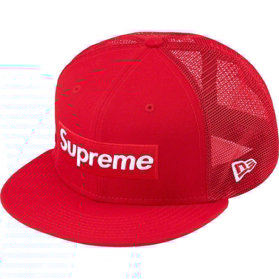 Supreme Box Logo Mesh Back New Era (SS22) - Red - $48
