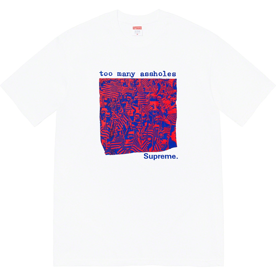 Details on Too Many Assholes Tee White from spring summer 2022 (Price is $40)