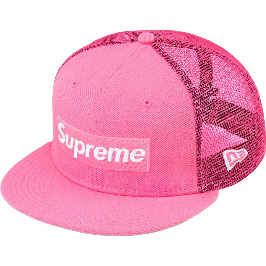 Details on Box Logo Mesh Back New Era Pink from spring summer 2022 (Price is $48)