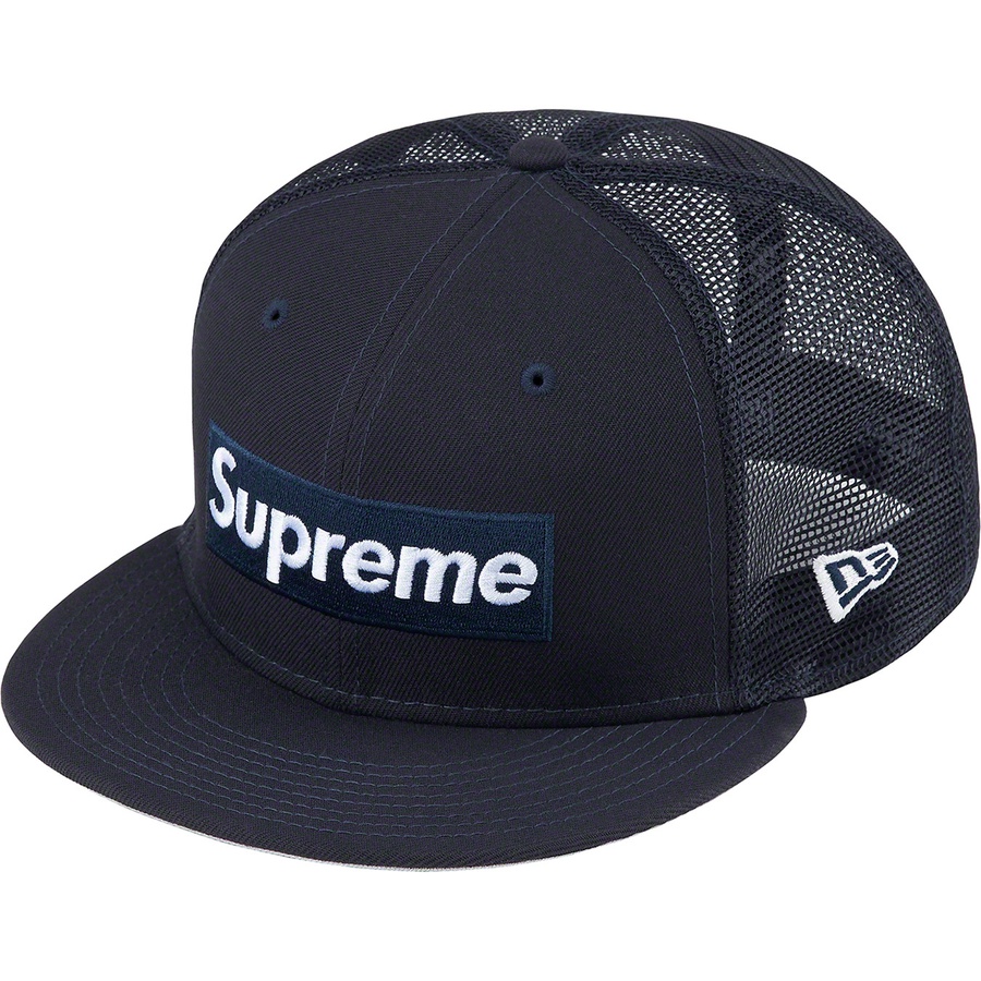 Details on Box Logo Mesh Back New Era Navy from spring summer
                                                    2022 (Price is $48)