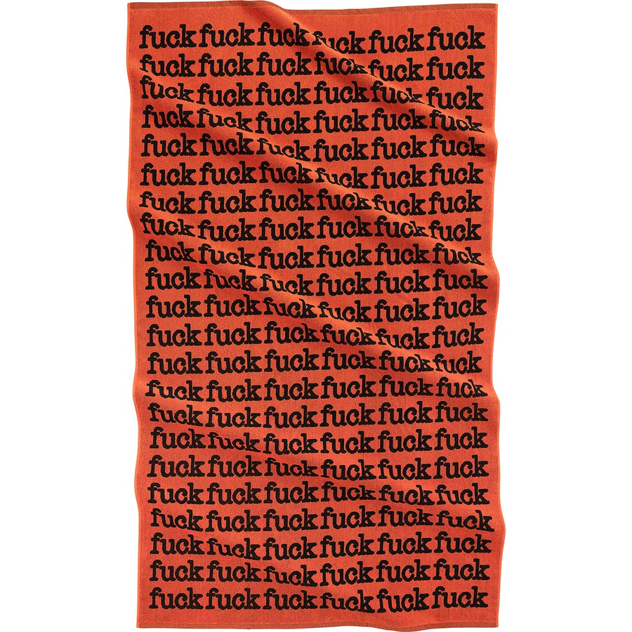 Details on Fuck Towel Orange from spring summer
                                                    2022 (Price is $78)