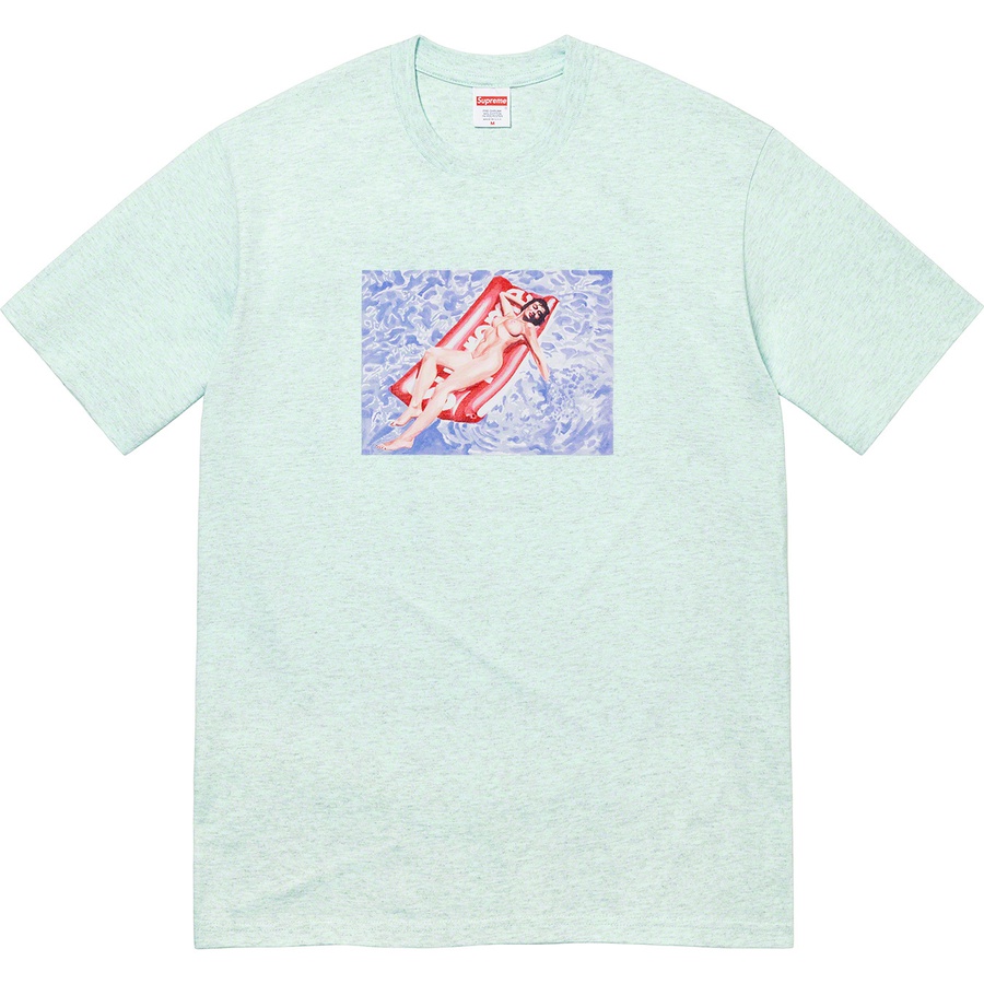 Details on Float Tee Heather Blue from spring summer 2022 (Price is $40)