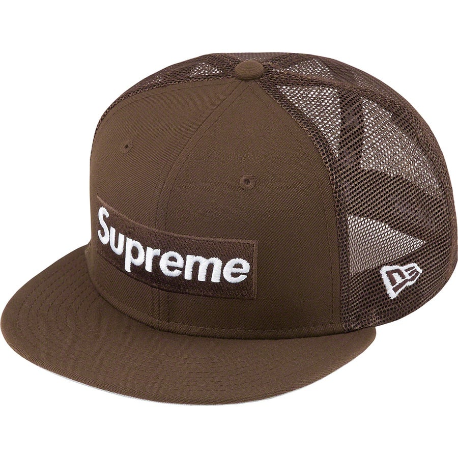 Details on Box Logo Mesh Back New Era Brown from spring summer 2022 (Price is $48)