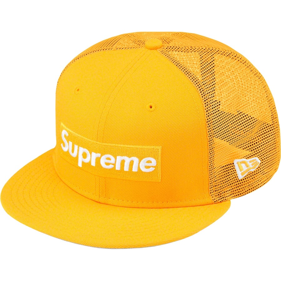 Details on Box Logo Mesh Back New Era Yellow from spring summer
                                                    2022 (Price is $48)