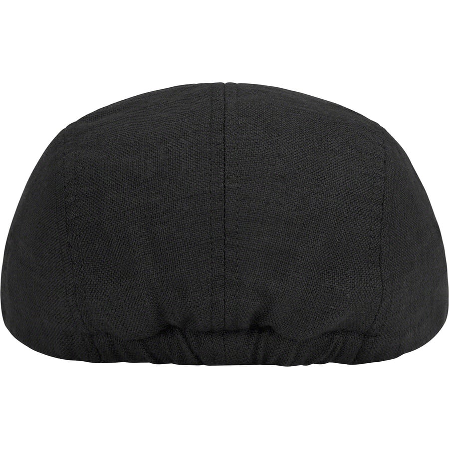 Details on Linen Fitted Camp Cap Black from spring summer 2022 (Price is $54)
