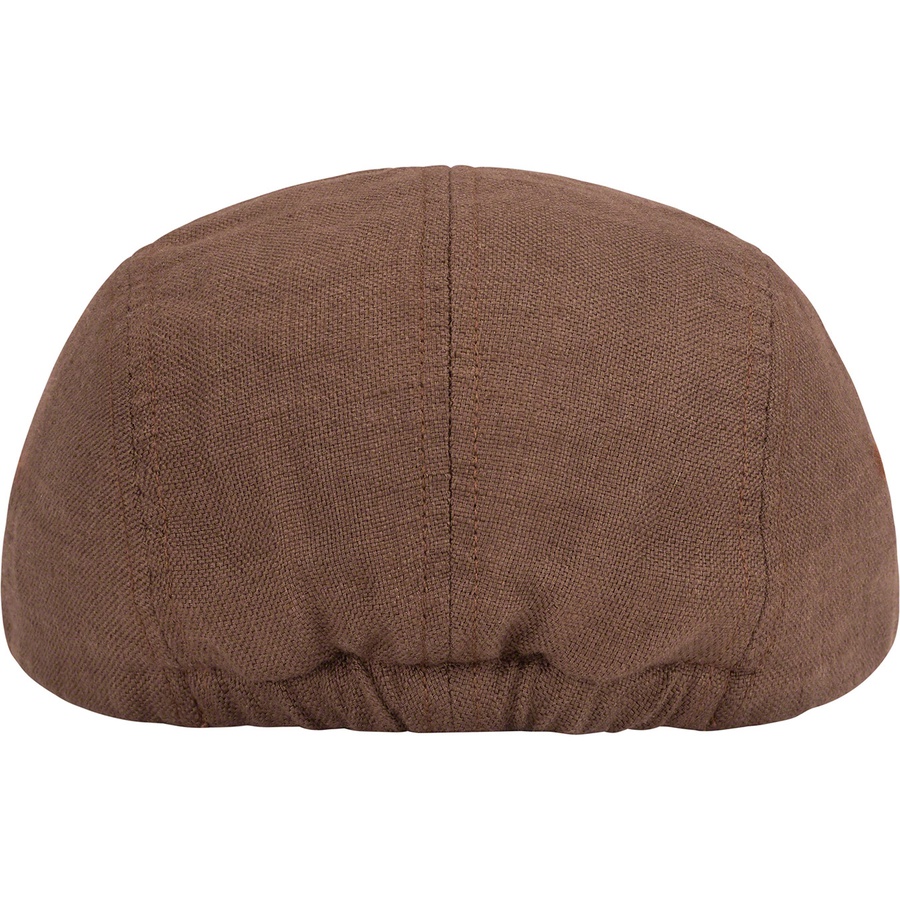 Details on Linen Fitted Camp Cap Brown from spring summer 2022 (Price is $54)