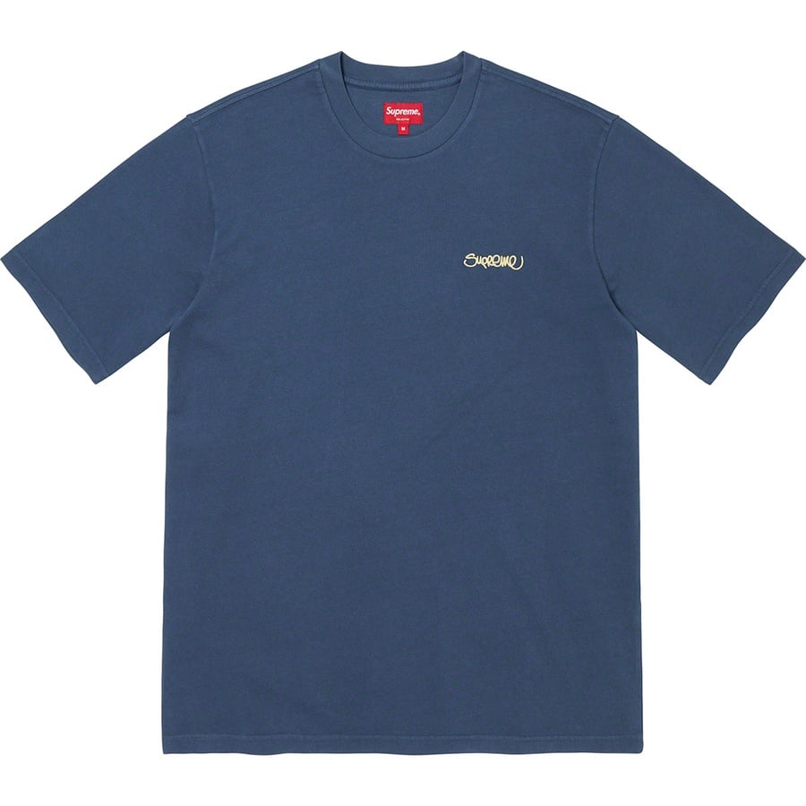 Supreme Washed Handstyle S S Top (SS22) - Blue - $50
