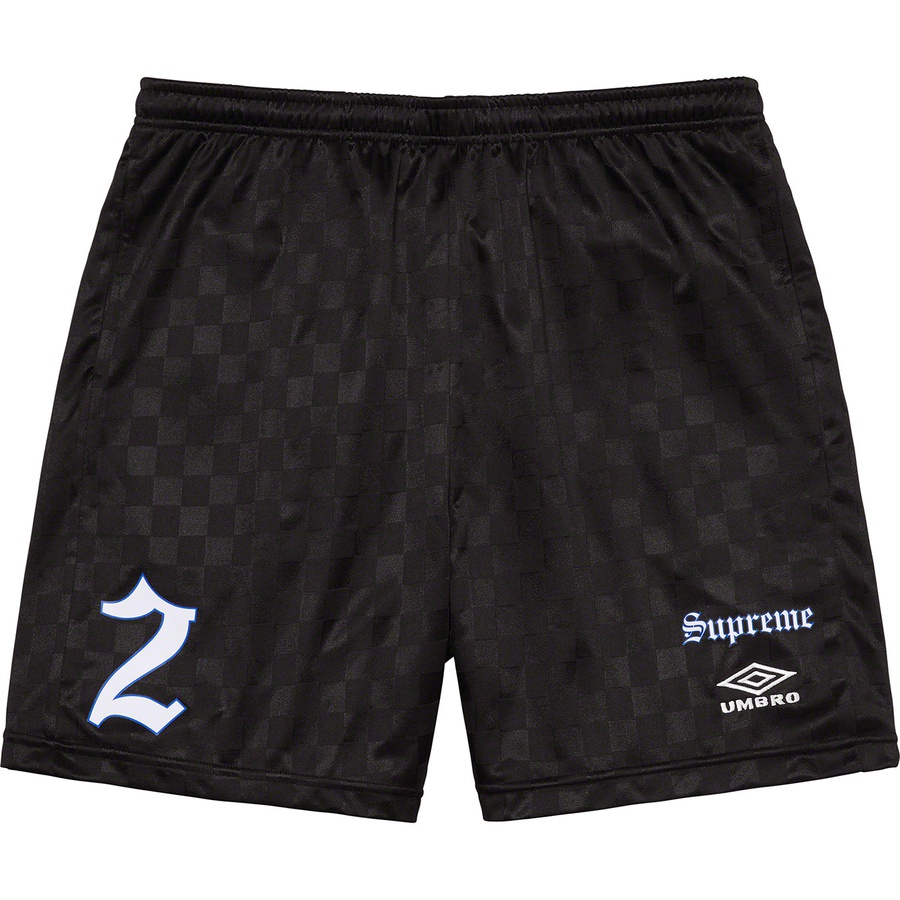 Details on Supreme Umbro Soccer Short Black from spring summer
                                                    2022 (Price is $110)