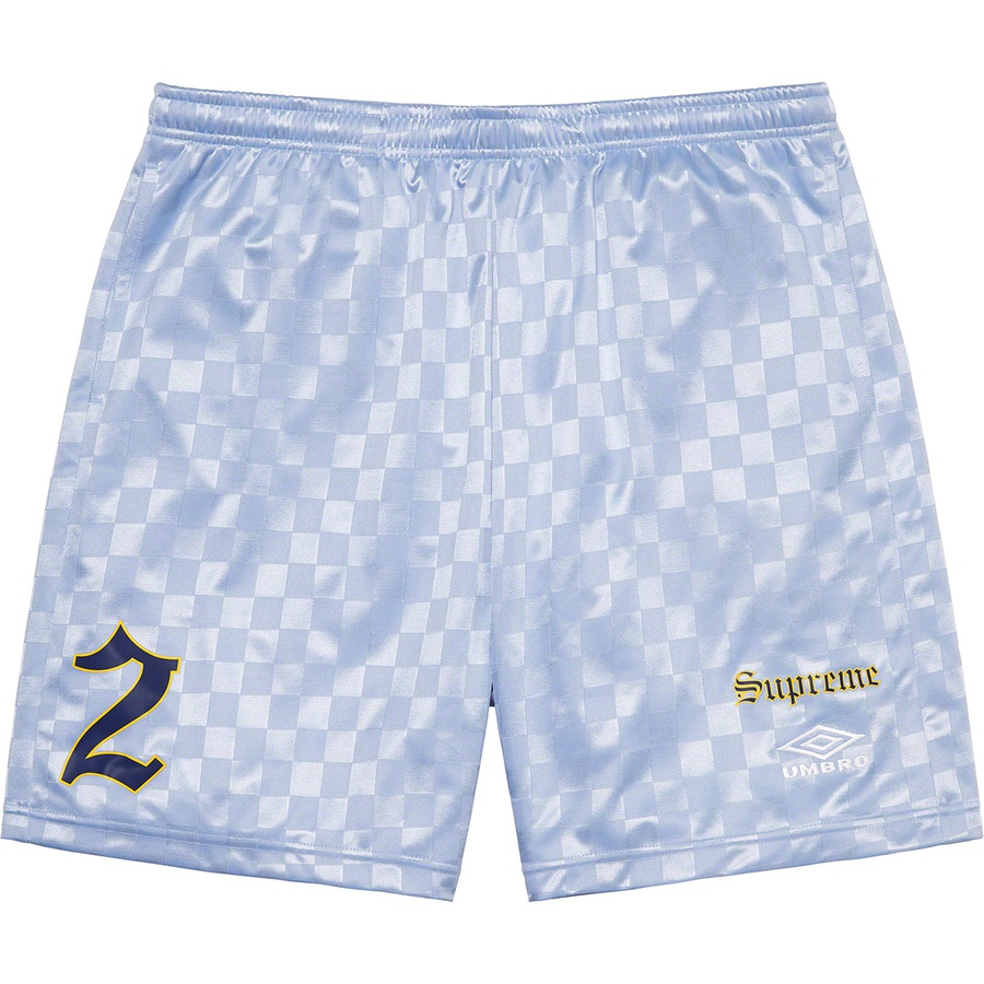 Details on Supreme Umbro Soccer Short Light Blue from spring summer
                                                    2022 (Price is $110)