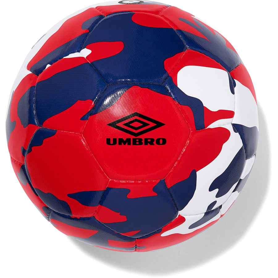 Details on Supreme Umbro Soccer Ball Red Camo from spring summer 2022 (Price is $110)