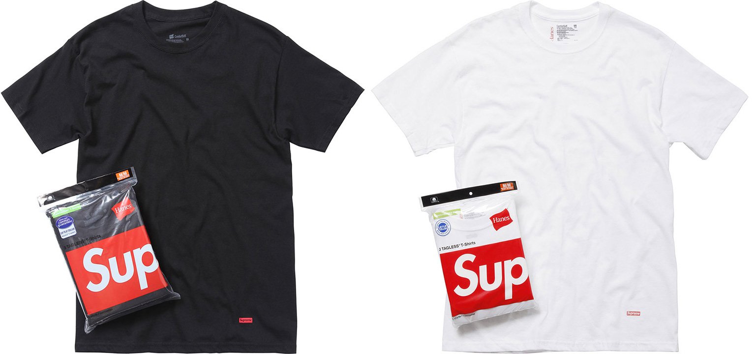 Hanes Tagless Tees (3 Pack) - fall winter 2022 - Supreme