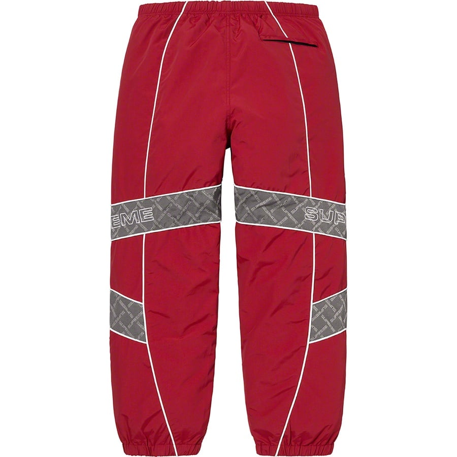 Details on Jacquard Panel Track Pant Red from fall winter
                                                    2022 (Price is $138)