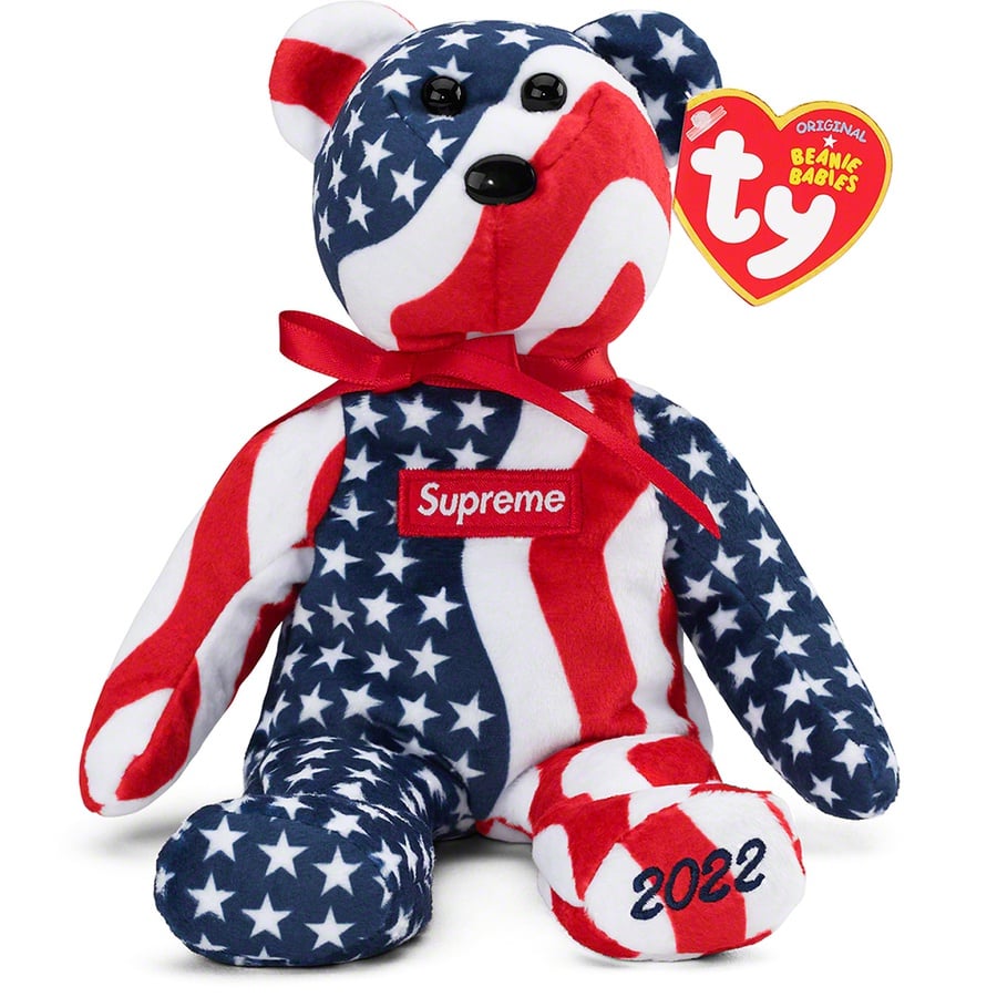 Details on Supreme ty Beanie Baby Flag from fall winter 2022 (Price is $18)