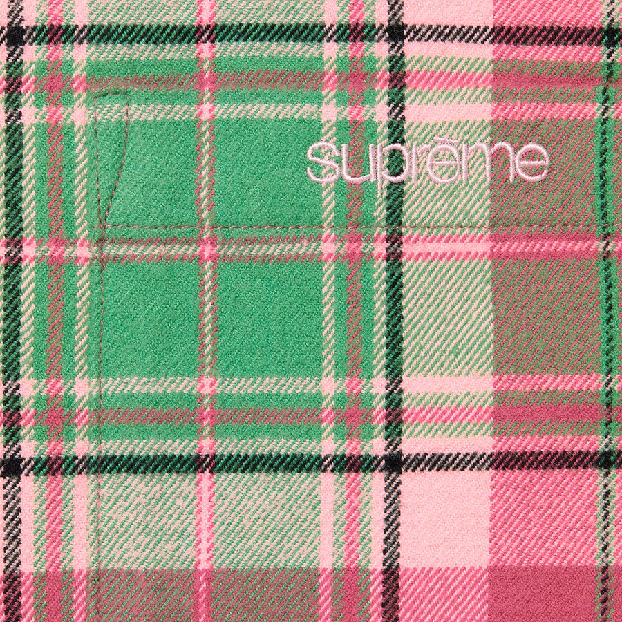 Details on Plaid Flannel Shirt Pink from fall winter
                                                    2022 (Price is $128)