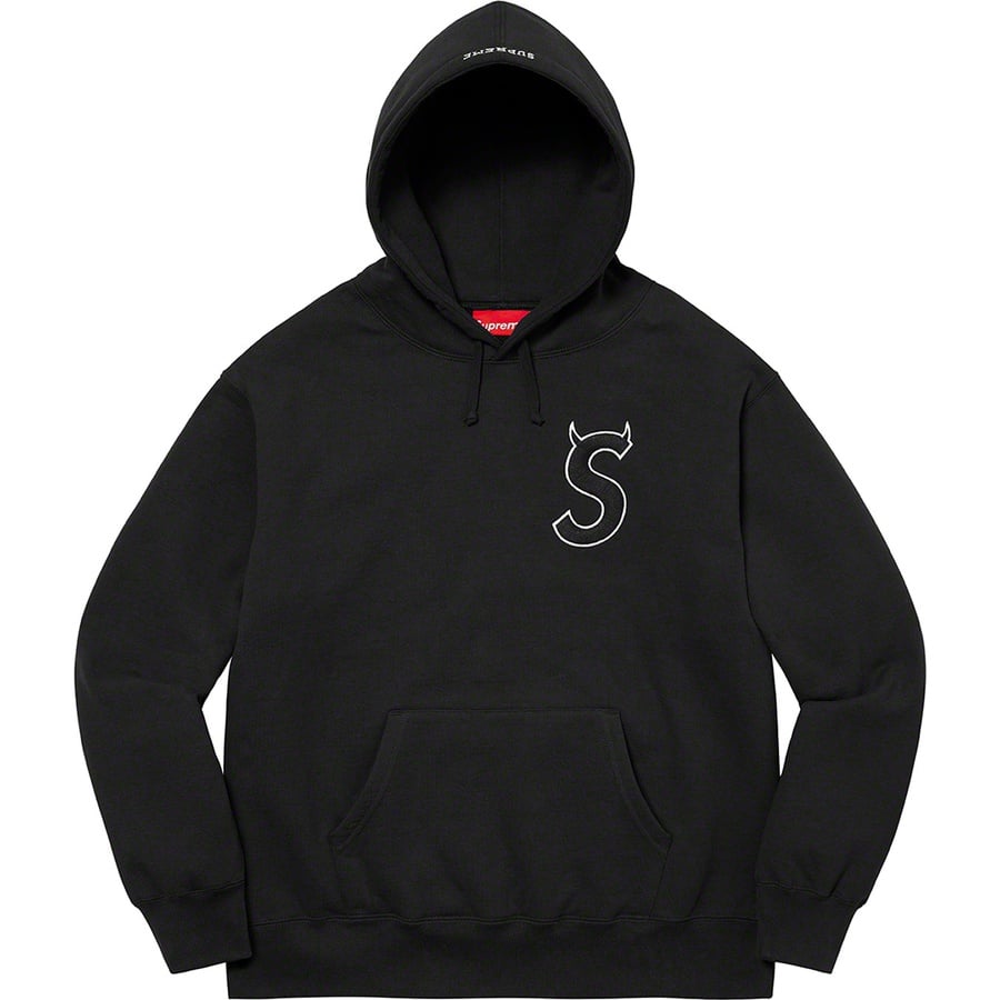 Details on S Logo Hooded Sweatshirt Black from fall winter 2022 (Price is $158)