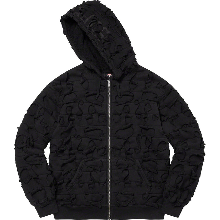 Details on Supreme Griffin Zip Up Hooded Sweatshirt Black from fall winter
                                                    2022 (Price is $238)