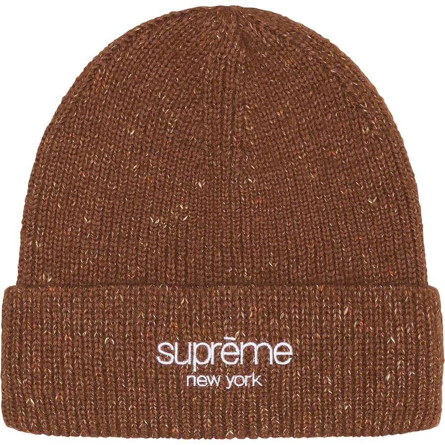 Details on Rainbow Speckle Beanie Brown from fall winter
                                                    2022 (Price is $48)