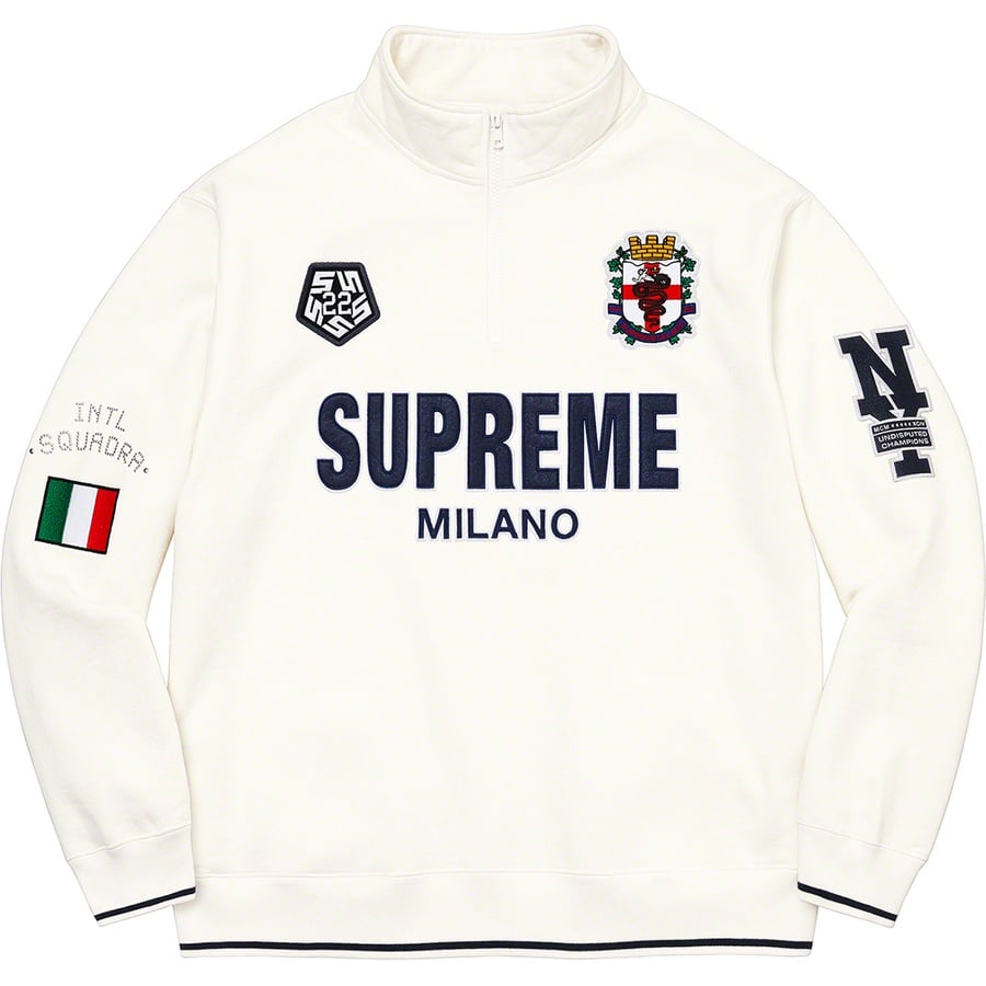 Details on Milano Half Zip Pullover White from fall winter
                                                    2022 (Price is $168)