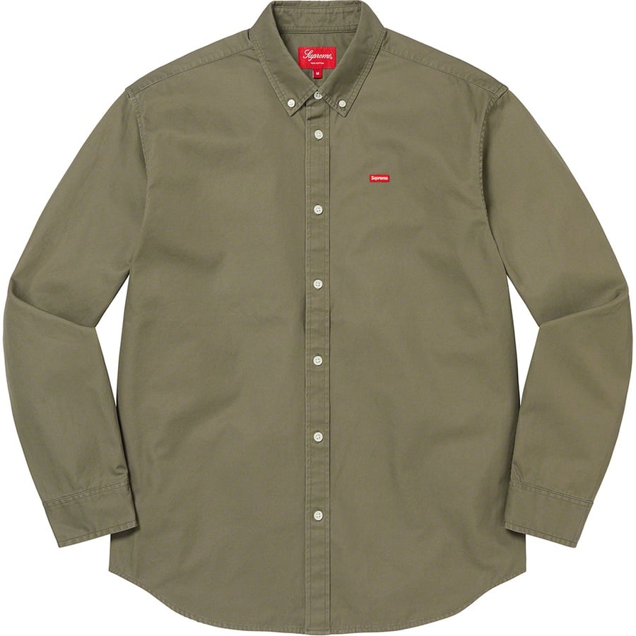 Details on Small Box Shirt Olive from fall winter
                                                    2022 (Price is $128)