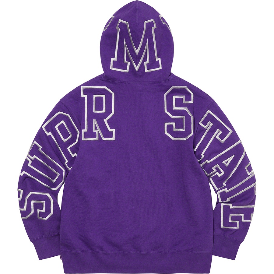 Details on State Hooded Sweatshirt Purple from fall winter 2022 (Price is $158)