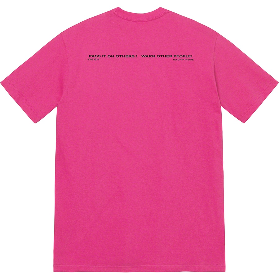 Details on Warning Tee Magenta from fall winter
                                                    2022 (Price is $40)