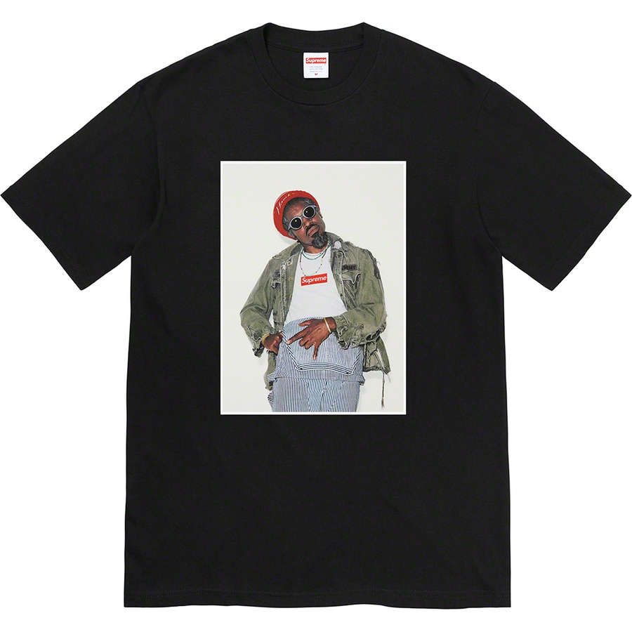 Details on André 3000 Tee Black from fall winter 2022 (Price is $54)
