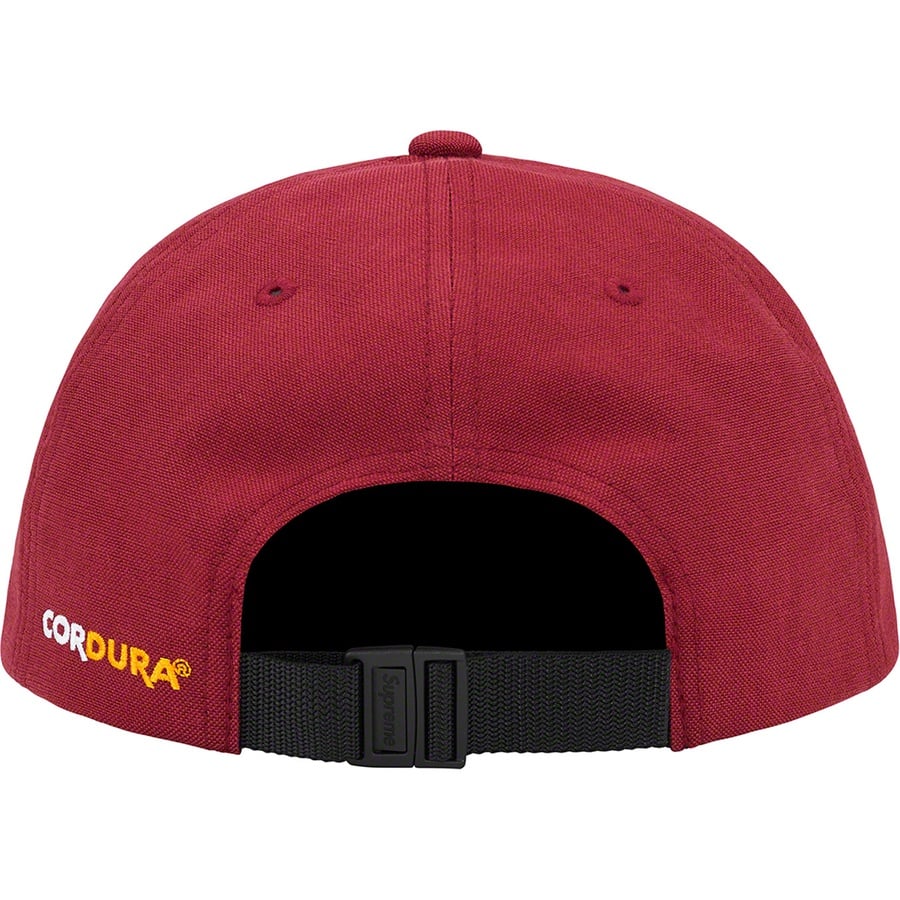 Details on Brushed Cordura Small Box 6-Panel Burgundy from fall winter
                                                    2022 (Price is $48)
