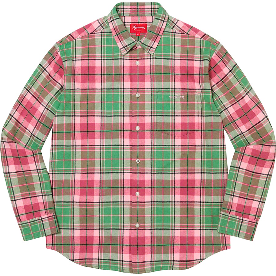 Details on Plaid Flannel Shirt Pink from fall winter
                                                    2022 (Price is $128)