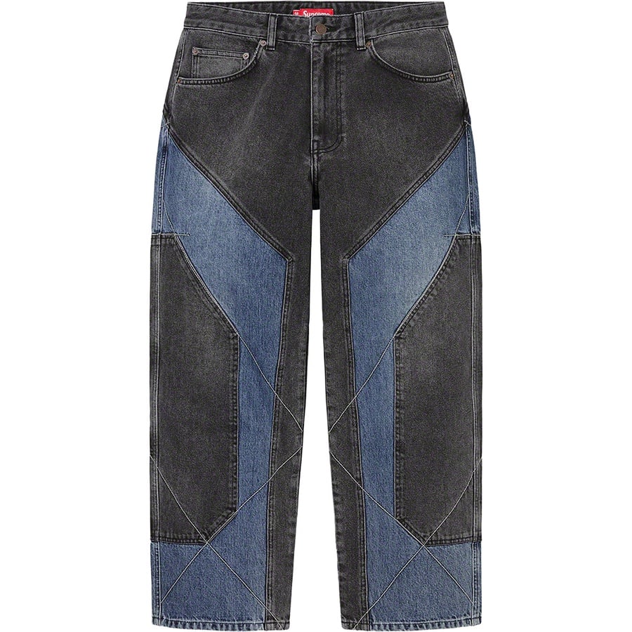 Details on 2-Tone Paneled Jean Black from fall winter
                                                    2022 (Price is $178)