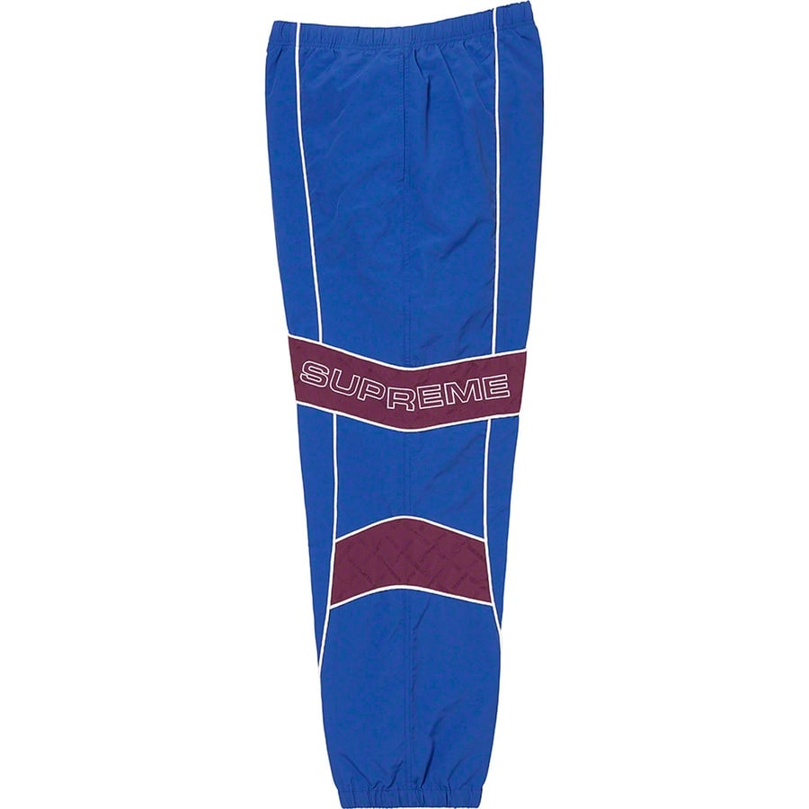 Details on Jacquard Panel Track Pant Royal from fall winter
                                                    2022 (Price is $138)
