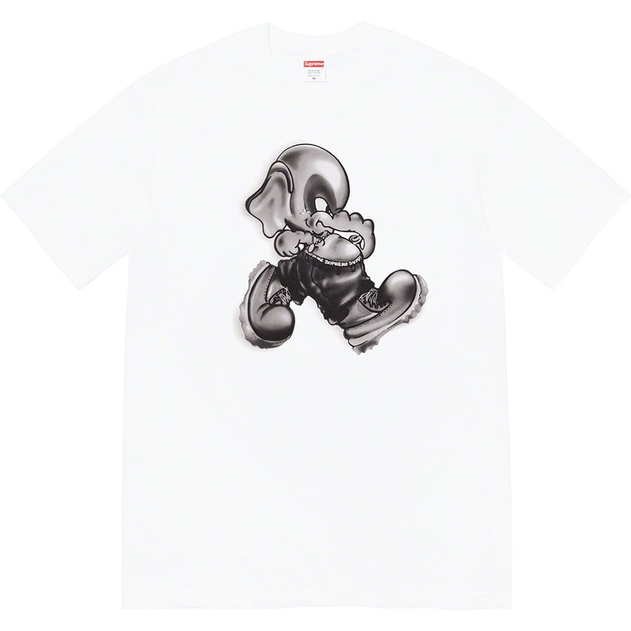 Details on Elephant Tee White from fall winter
                                                    2022 (Price is $40)
