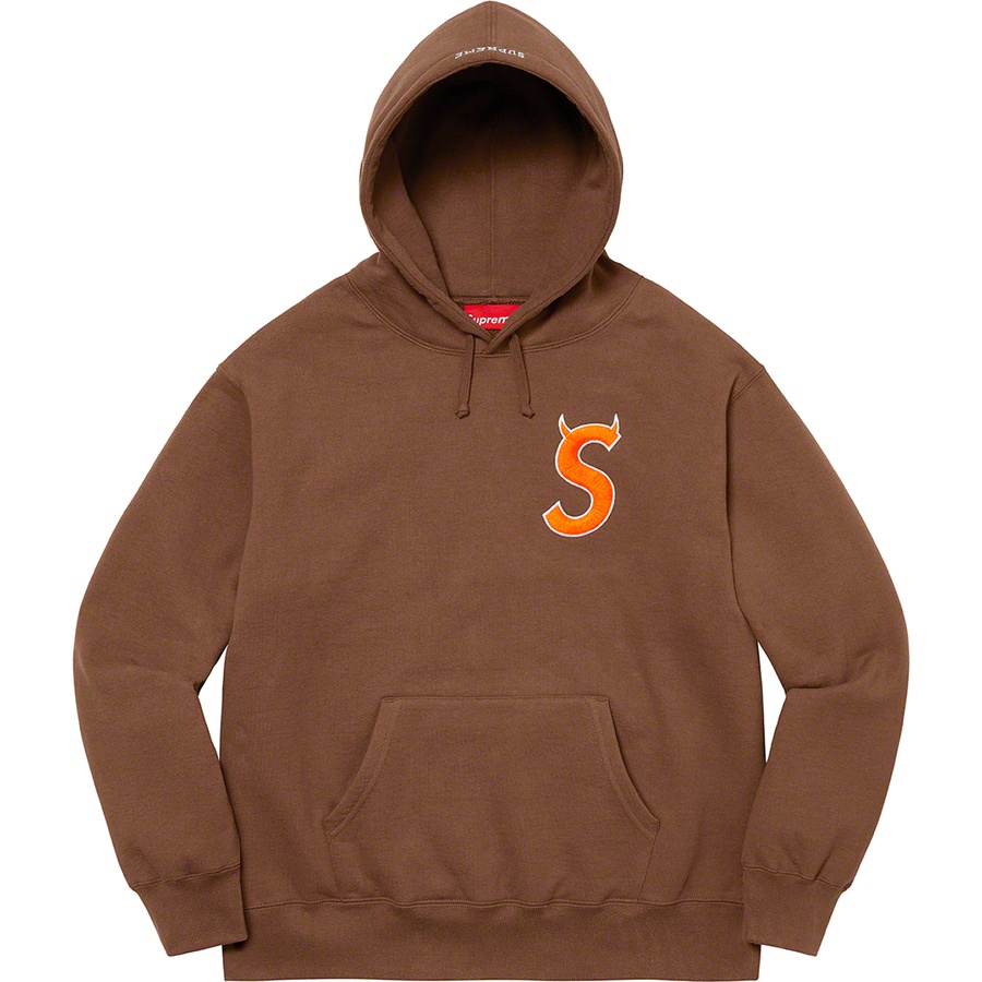 Details on S Logo Hooded Sweatshirt Brown from fall winter
                                                    2022 (Price is $158)