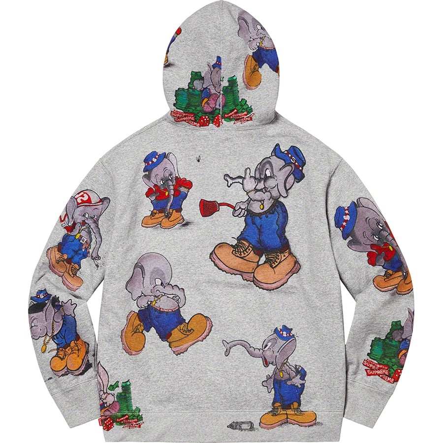 Details on Elephant Hooded Sweatshirt Heather Grey from fall winter
                                                    2022 (Price is $178)