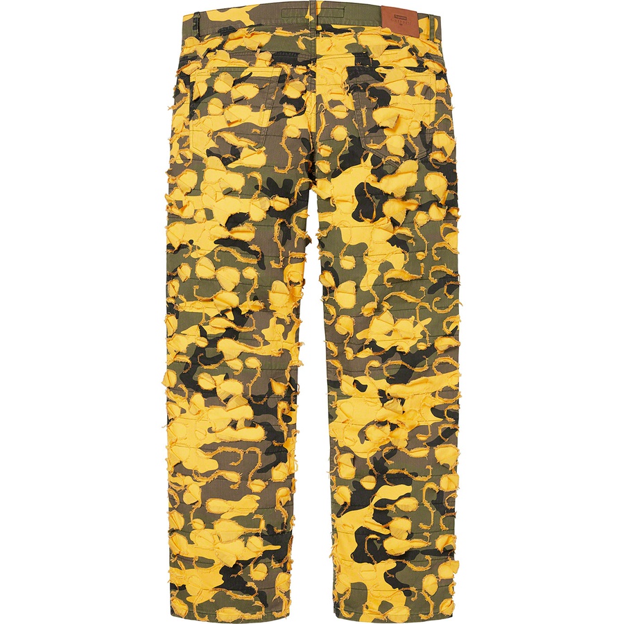 Details on Supreme Griffin 5-Pocket Jean Yellow Camo from fall winter
                                                    2022 (Price is $268)