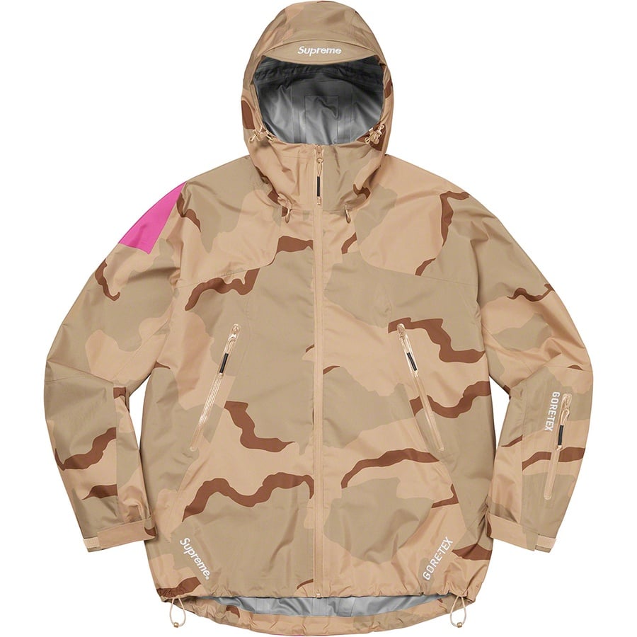 Details on Gonz GORE-TEX Shell Jacket Desert Camo from fall winter 2022 (Price is $498)