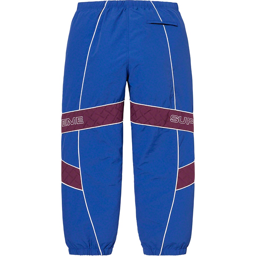 Details on Jacquard Panel Track Pant Royal from fall winter
                                                    2022 (Price is $138)