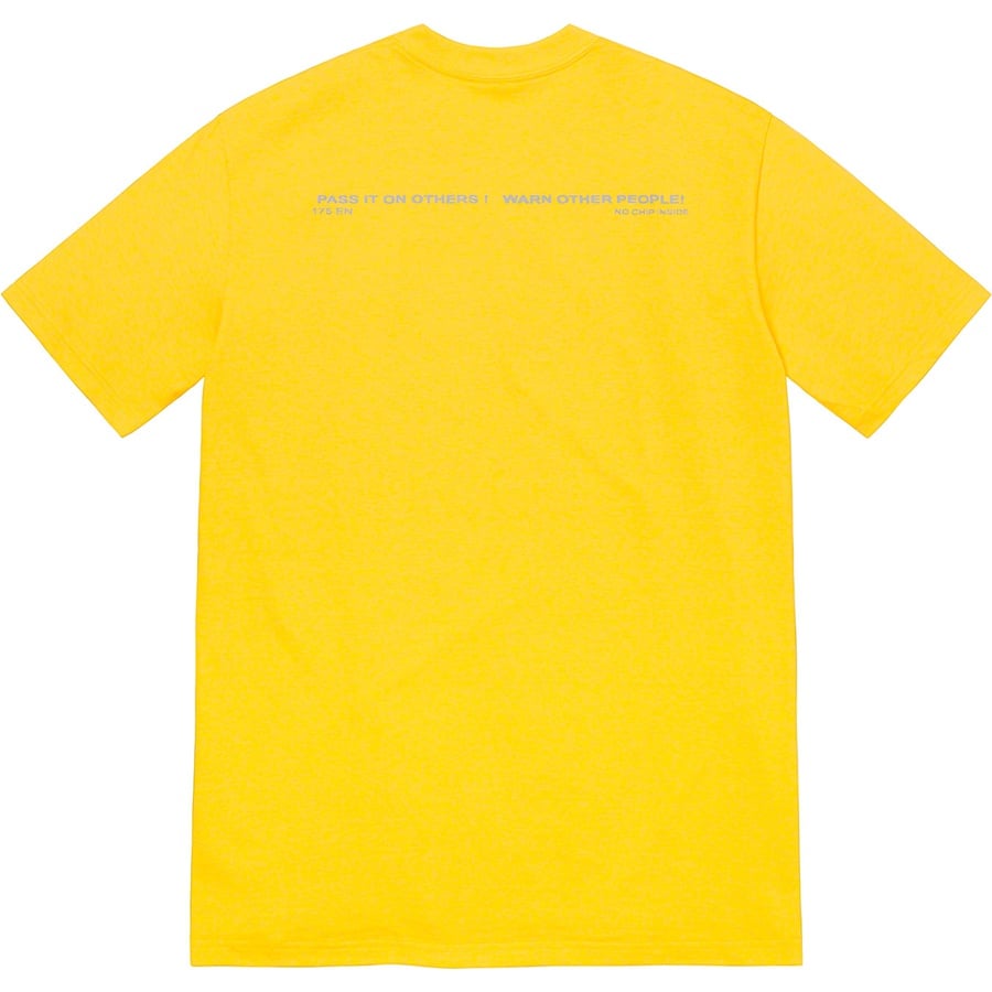 Details on Warning Tee Yellow from fall winter
                                                    2022 (Price is $40)