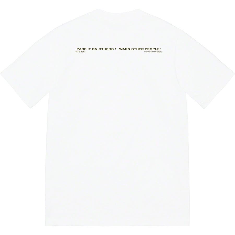 Details on Warning Tee White from fall winter
                                                    2022 (Price is $40)