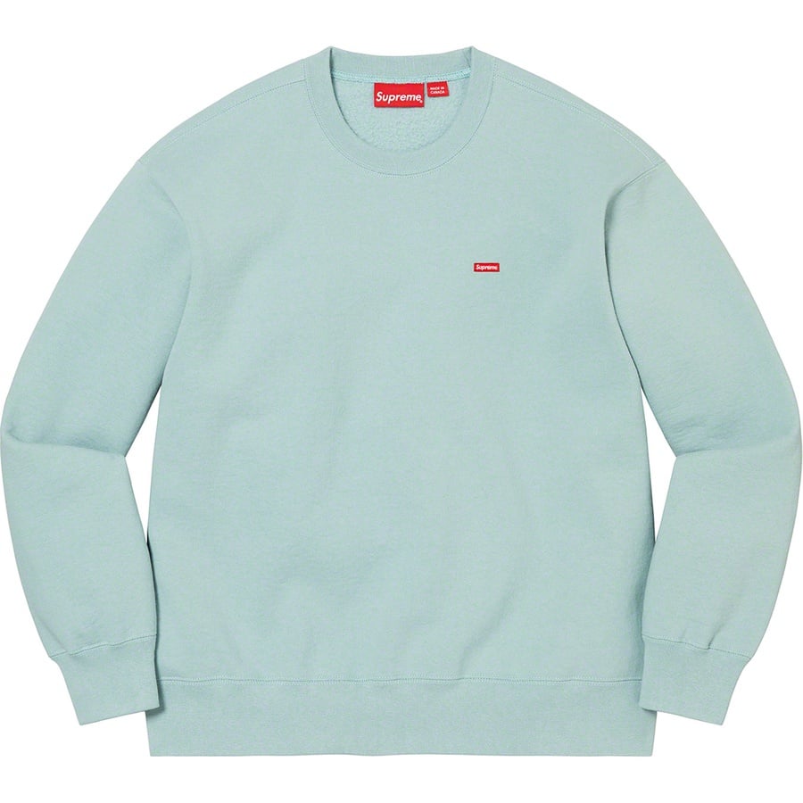 Details on Small Box Crewneck Light Slate from fall winter
                                                    2022 (Price is $138)