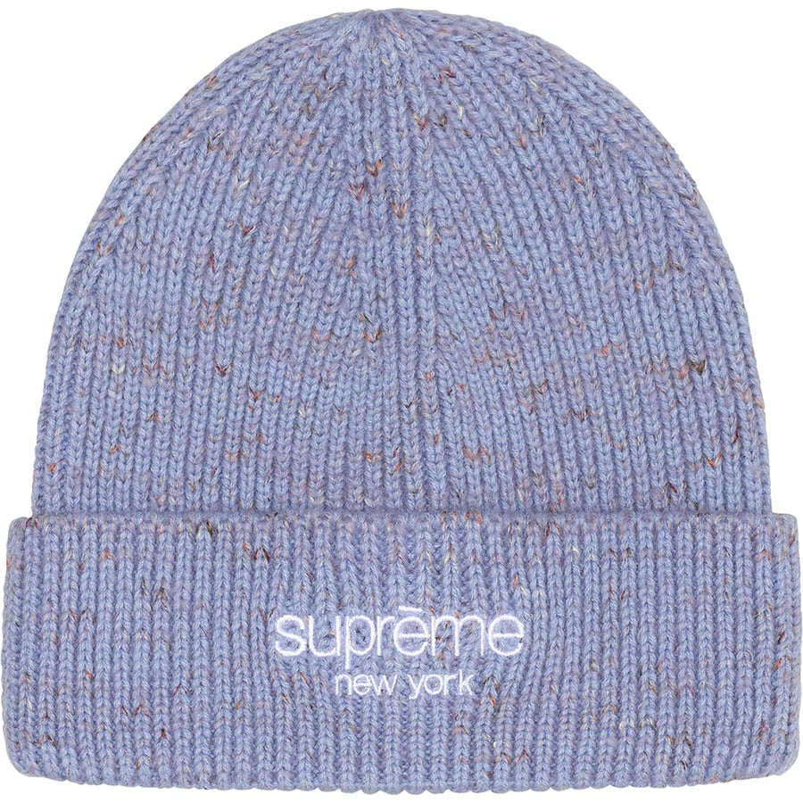 Details on Rainbow Speckle Beanie Light Blue from fall winter
                                                    2022 (Price is $48)
